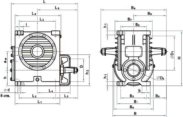 Червячный редуктор Ч-80, Ч-100, Ч-125, Ч-160
