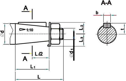 Червячный редуктор Ч100-Ч160 выходной вал конический